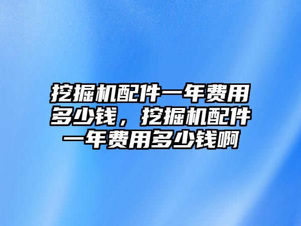 挖掘機配件一年費用多少錢，挖掘機配件一年費用多少錢啊