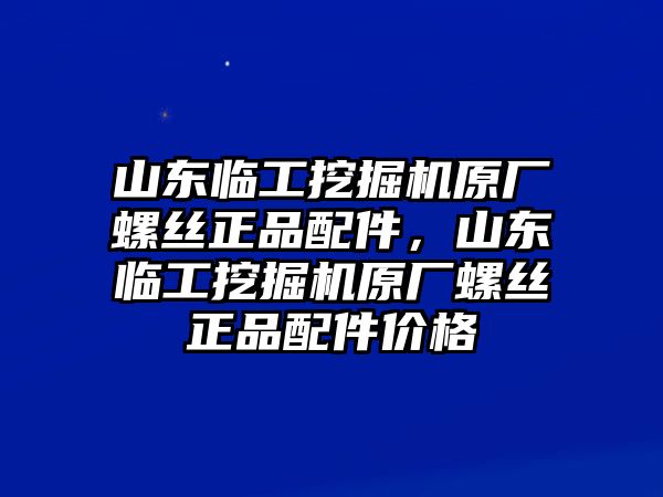 山東臨工挖掘機原廠螺絲正品配件，山東臨工挖掘機原廠螺絲正品配件價格