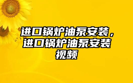 進口鍋爐油泵安裝，進口鍋爐油泵安裝視頻