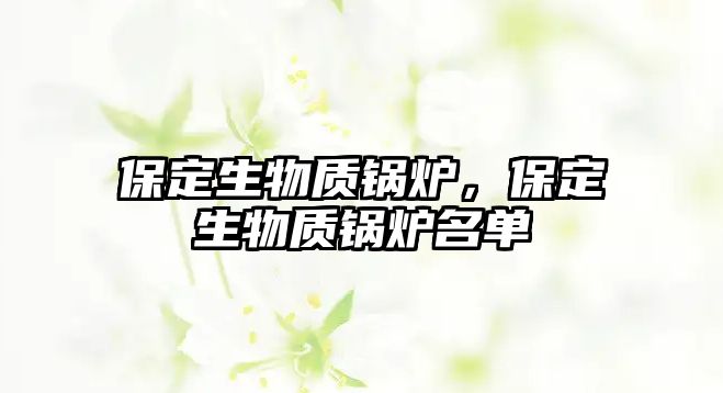 保定生物質(zhì)鍋爐，保定生物質(zhì)鍋爐名單