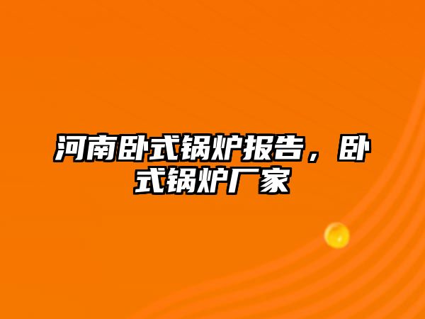 河南臥式鍋爐報(bào)告，臥式鍋爐廠(chǎng)家