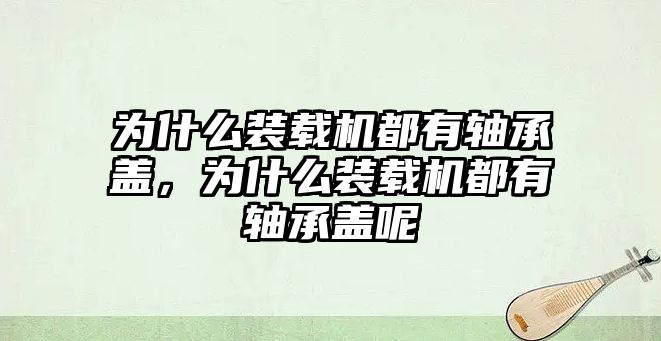 為什么裝載機都有軸承蓋，為什么裝載機都有軸承蓋呢